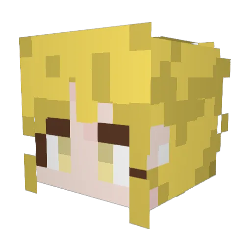 UR4___ Minecraft avatar head, 3D render