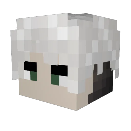 URAD00 Minecraft avatar head, 3D render