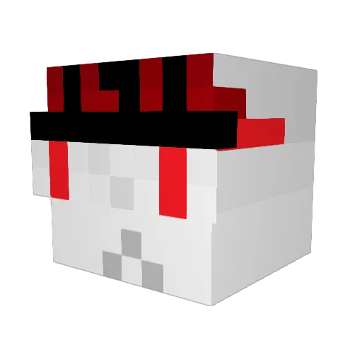 URAK47 Minecraft avatar head, 3D render