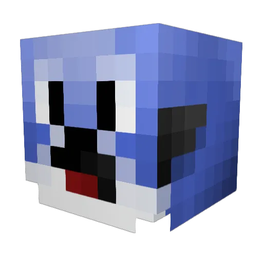URHD10 Minecraft avatar head, 3D render
