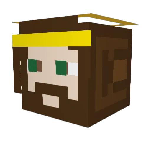 URSU24 Minecraft avatar head, 3D render