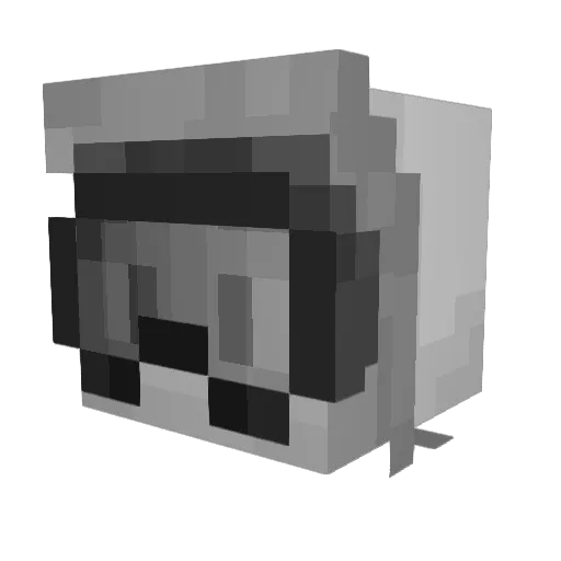 URTeeth Minecraft avatar head, 3D render