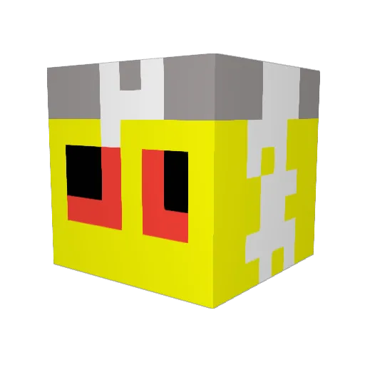 URWIBAK Minecraft avatar head, 3D render