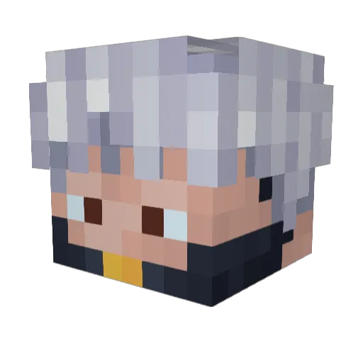 URZUA Minecraft avatar head, 3D render