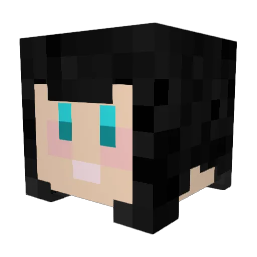 UR_222 Minecraft avatar head, 3D render