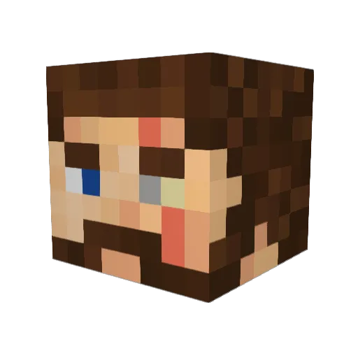 UR_Therapist Minecraft avatar head, 3D render