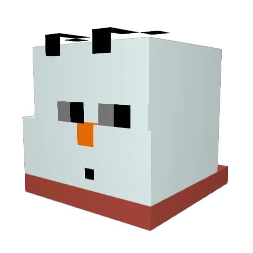 US0PP Minecraft avatar head, 3D render