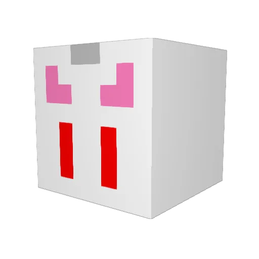 USAGI2030 Minecraft avatar head, 3D render