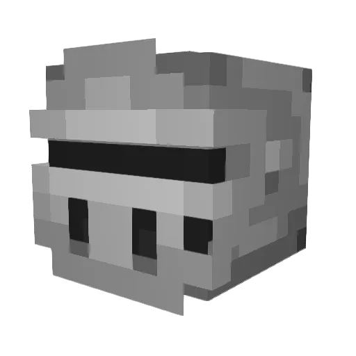 USA_Denny Minecraft avatar head, 3D render