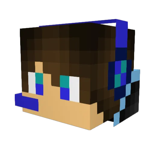 USAustinonYT Minecraft avatar head, 3D render