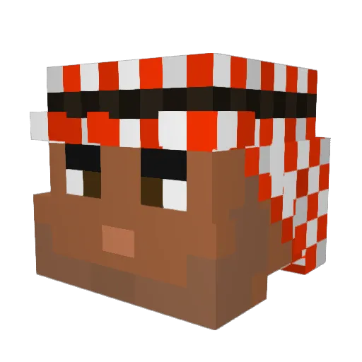 USELLA Minecraft avatar head, 3D render