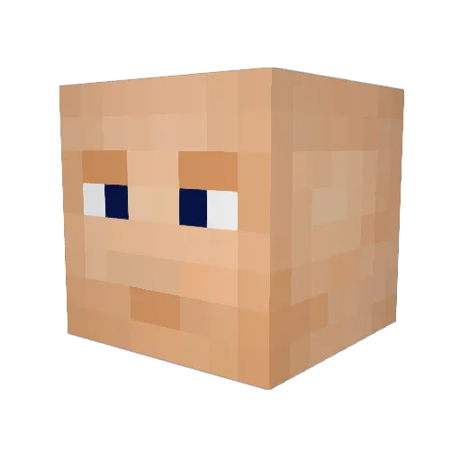 USFabi Minecraft avatar head, 3D render