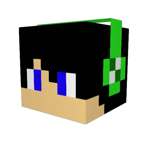 USM8 Minecraft avatar head, 3D render