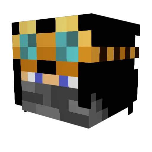 USP451 Minecraft avatar head, 3D render