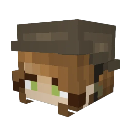 USRifleCaliber30 Minecraft avatar head, 3D render