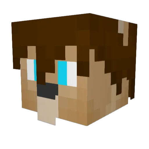 USSHMS Minecraft avatar head, 3D render