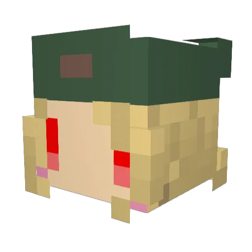 USSR_Slav Minecraft avatar head, 3D render