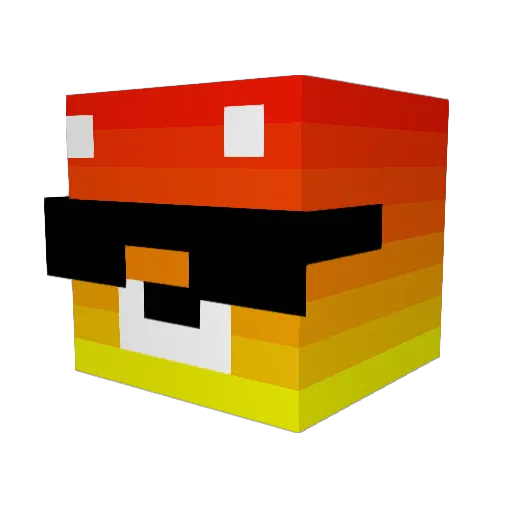 US_BOY Minecraft avatar head, 3D render