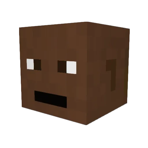US_Man16 Minecraft avatar head, 3D render