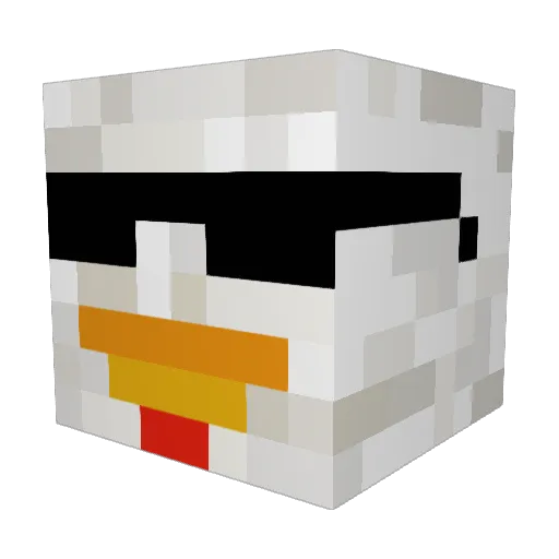 UTCOFL Minecraft avatar head, 3D render