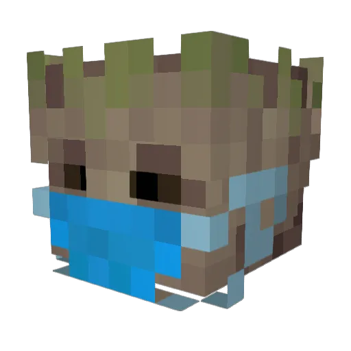 UTC_L1PTON Minecraft avatar head, 3D render