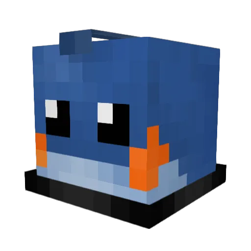 UTURN Minecraft avatar head, 3D render