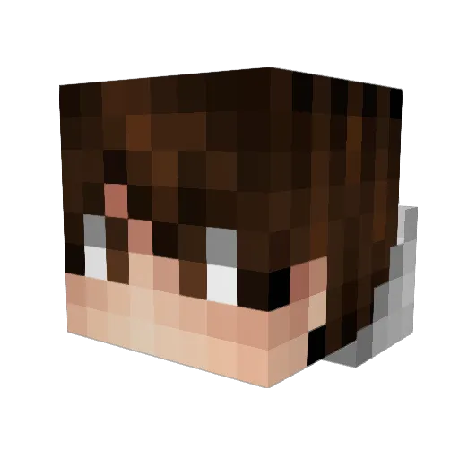 UTryMegaHard Minecraft avatar head, 3D render