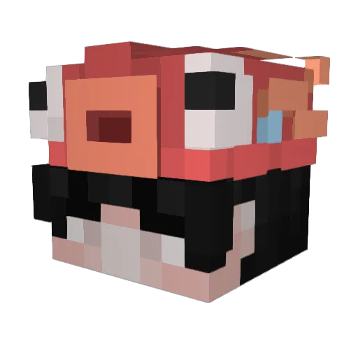 UUU037 Minecraft avatar head, 3D render