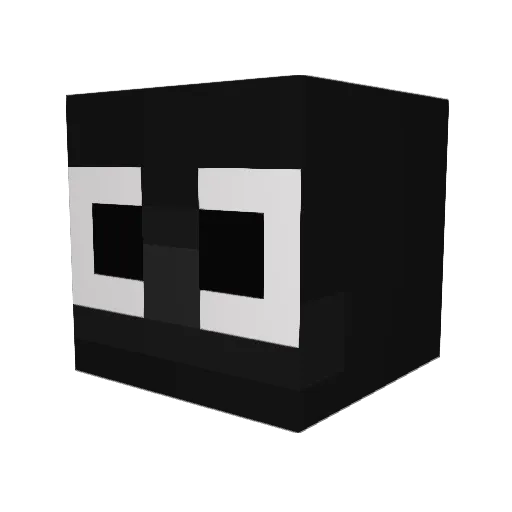 UU_ Minecraft avatar head, 3D render