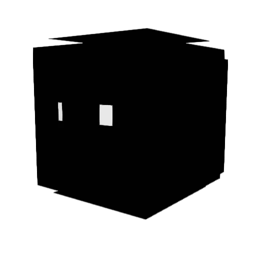UV0903 Minecraft avatar head, 3D render