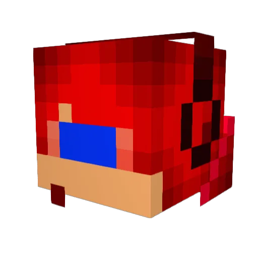 UVCORE Minecraft avatar head, 3D render