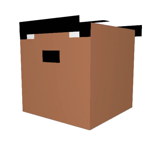 UVF Minecraft avatar head, 3D render