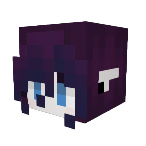 UVKai Minecraft avatar head, 3D render