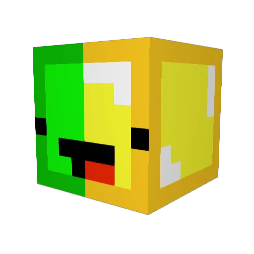 UVVP Minecraft avatar head, 3D render