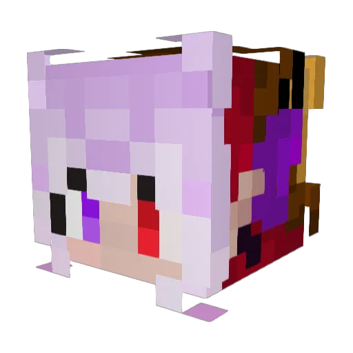 UWUJudy Minecraft avatar head, 3D render