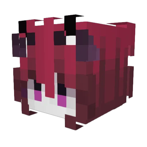 UWU_k Minecraft avatar head, 3D render