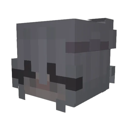 UWUrefocused Minecraft avatar head, 3D render