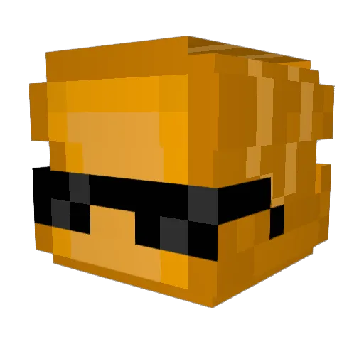 UXX1 Minecraft avatar head, 3D render