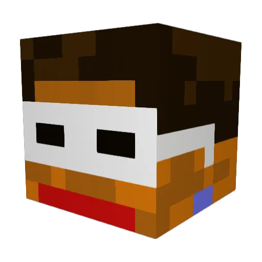 UYmari Minecraft avatar head, 3D render