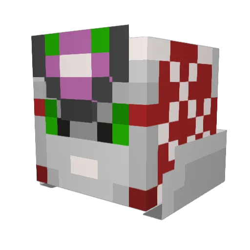 UZS4 Minecraft avatar head, 3D render