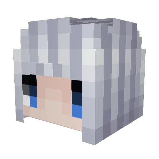 UZaiZai Minecraft avatar head, 3D render