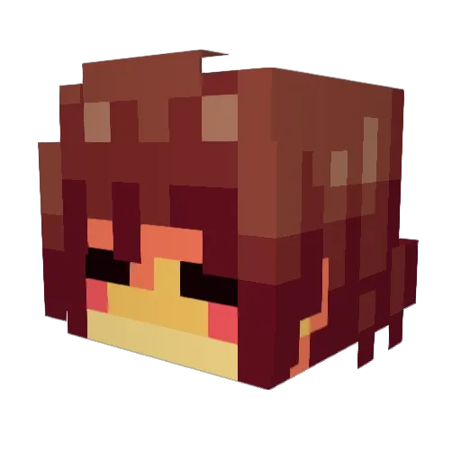 U_0505 Minecraft avatar head, 3D render