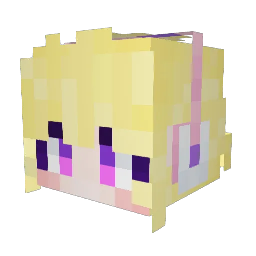 U_BomNyang Minecraft avatar head, 3D render