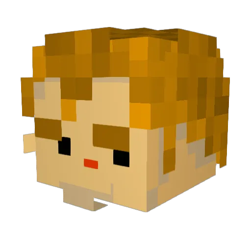 U_Joo Minecraft avatar head, 3D render