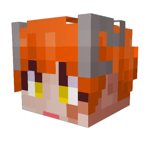 U_REMI Minecraft avatar head, 3D render