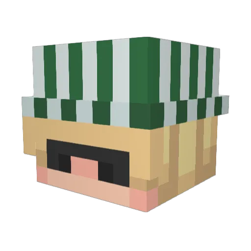 U_R_Grounded Minecraft avatar head, 3D render
