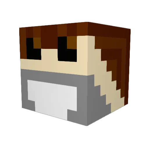 U_Trex Minecraft avatar head, 3D render