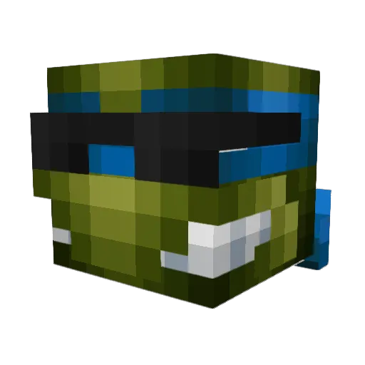 U_W0T_M8 Minecraft avatar head, 3D render