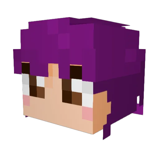 U__B Minecraft avatar head, 3D render