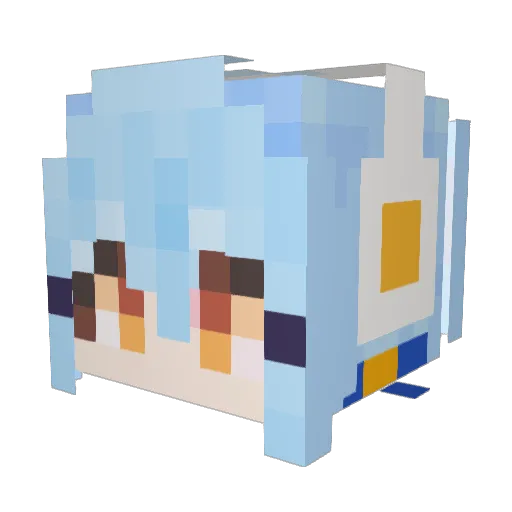 U__Hwa_ Minecraft avatar head, 3D render